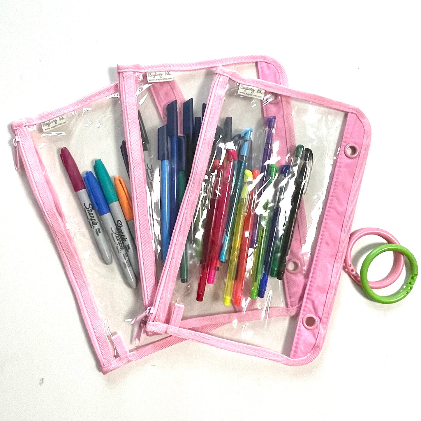 Multi-purpose activity bag, narrow and long, double-sided transparent (AB29) | Transparent & clear HD PVC storage bag
