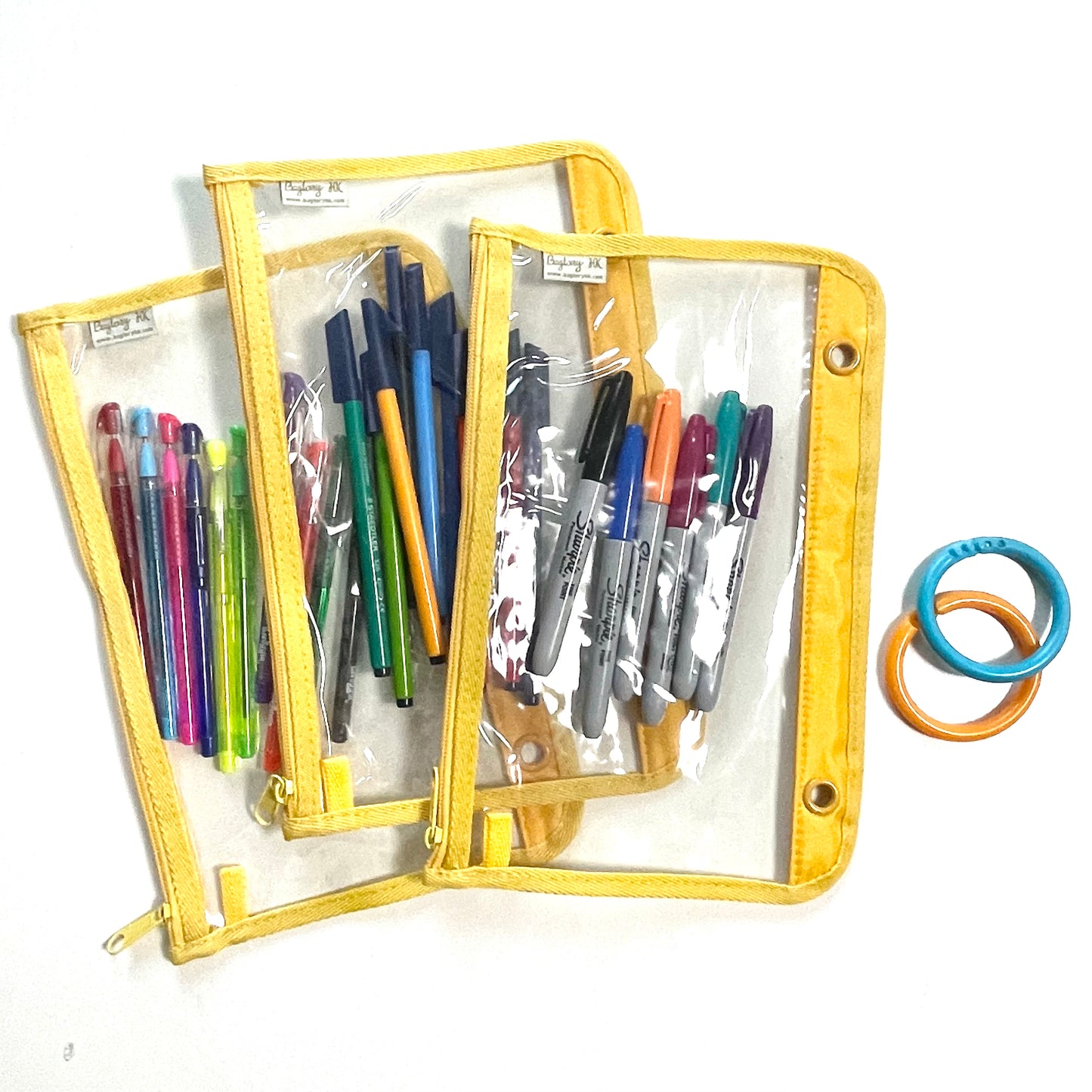 Multi-purpose activity bag, narrow and long, double-sided transparent (AB29) | Transparent & clear HD PVC storage bag