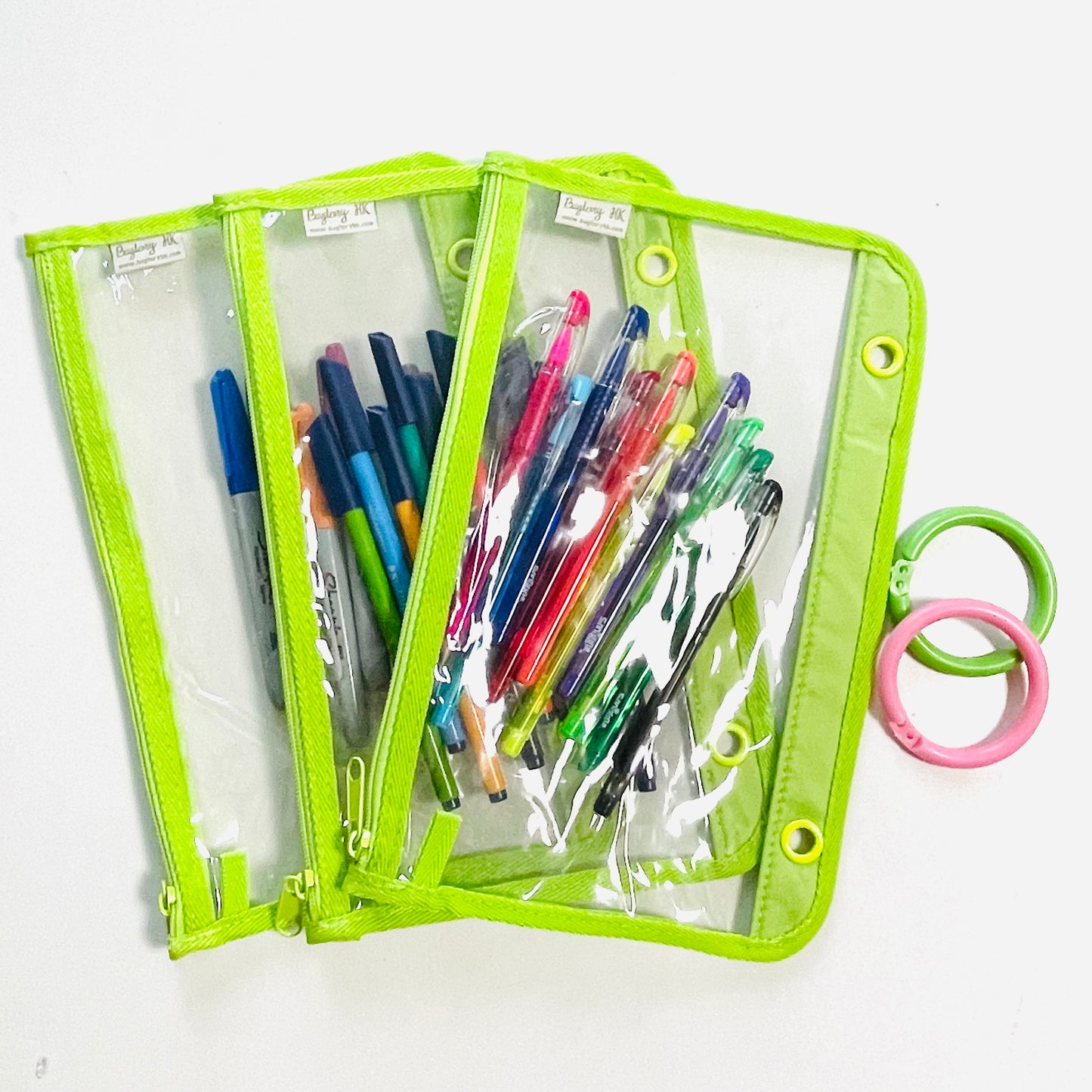 Multi-purpose activity bag, narrow and long, double-sided transparent (AB29) | Transparent & clear HD PVC storage bag