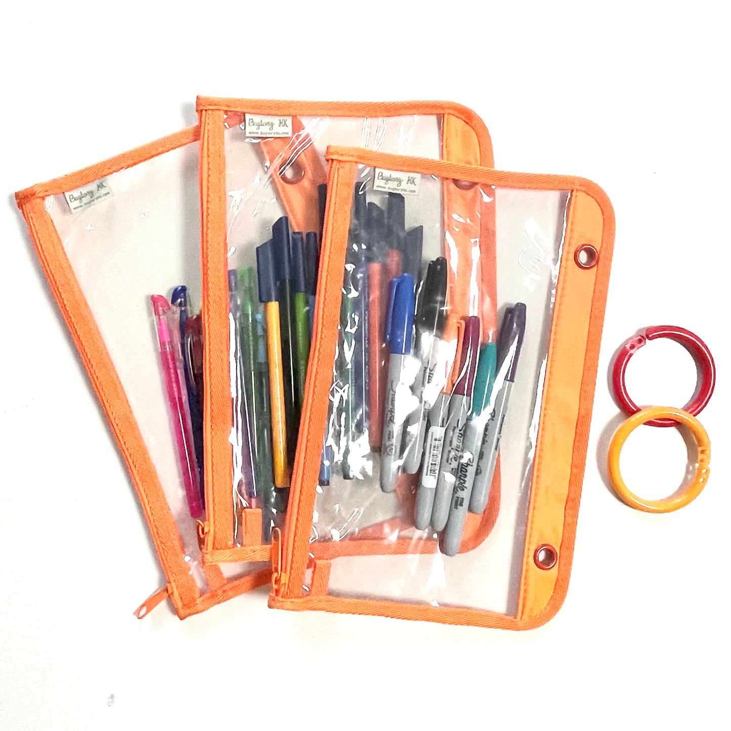 Multi-purpose activity bag, narrow and long, double-sided transparent (AB29) | Transparent & clear HD PVC storage bag