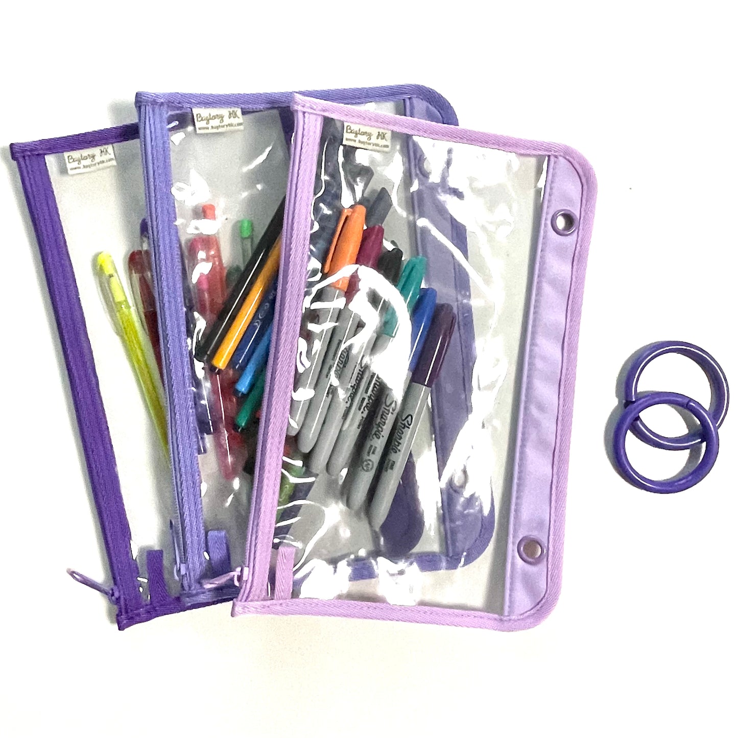 Multi-purpose activity bag, narrow and long, double-sided transparent (AB29) | Transparent & clear HD PVC storage bag
