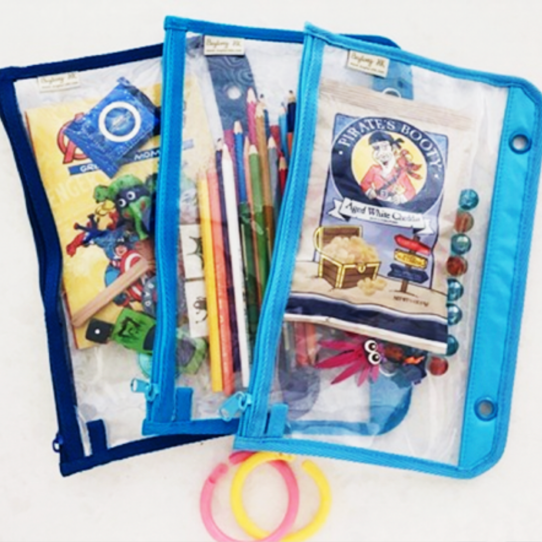 Multi-purpose activity bag, narrow and long, double-sided transparent (AB29) | Transparent & clear HD PVC storage bag