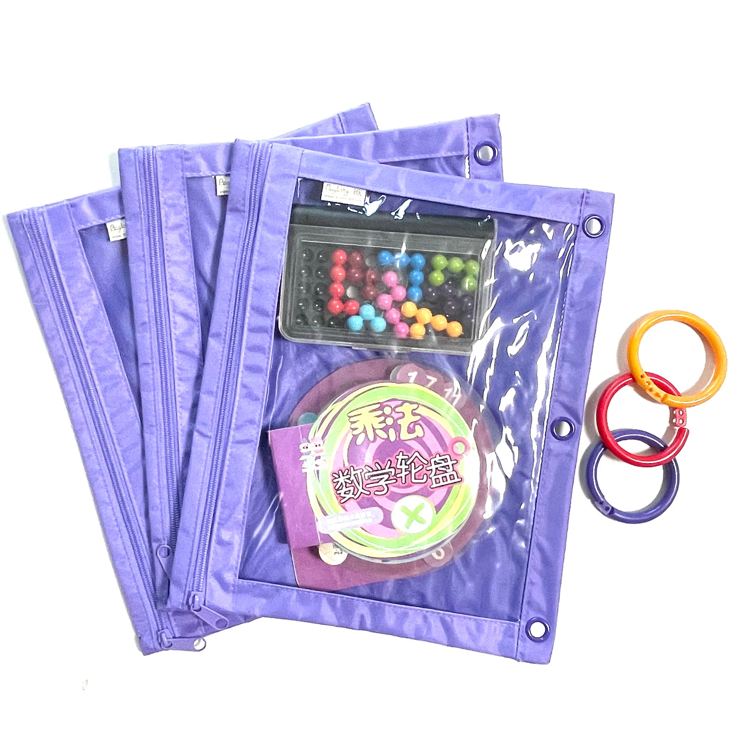 Multi-purpose activity bag wide style | Single side transparent PVC body (AB32)
