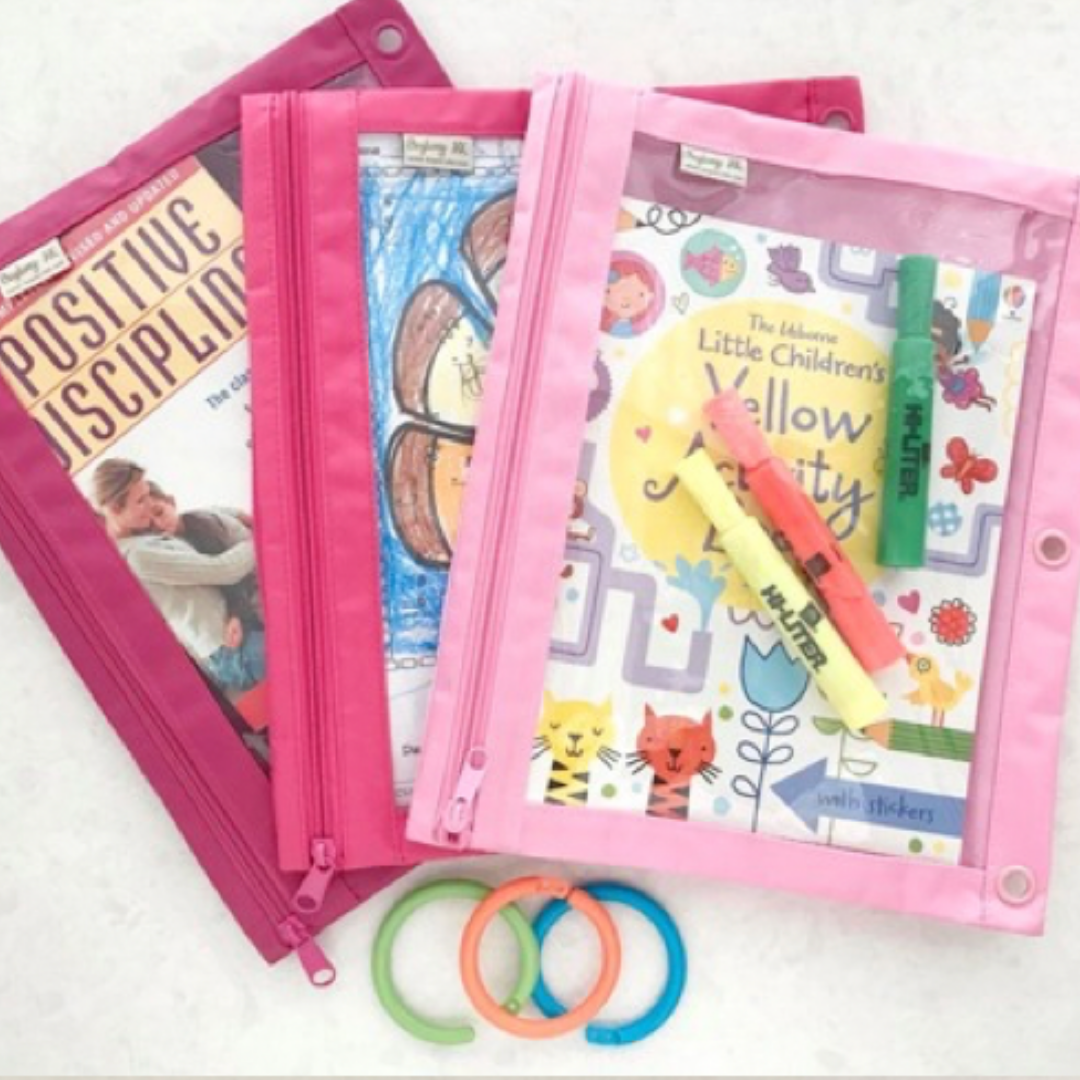 Multi-purpose activity bag wide style | Single side transparent PVC body (AB32)