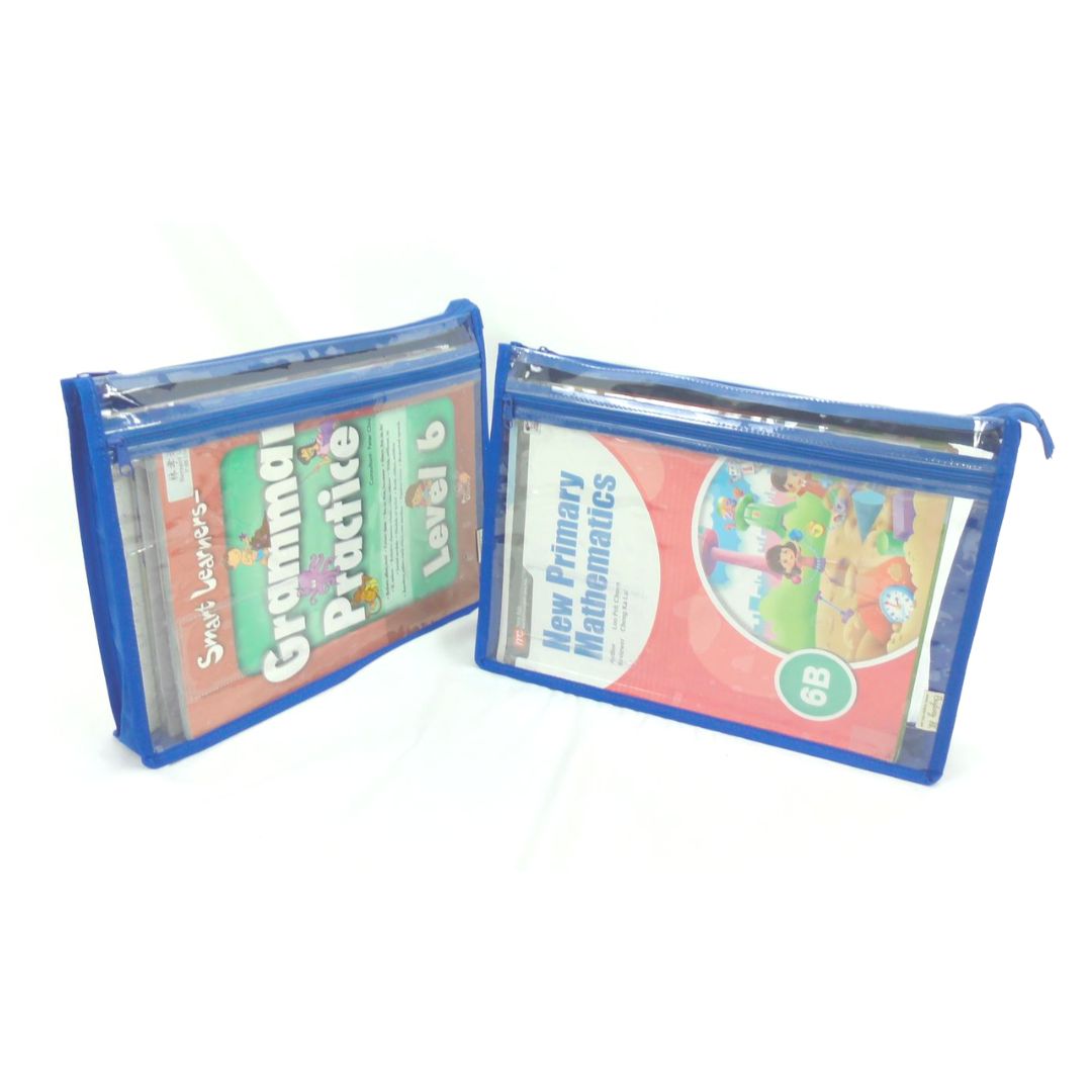 Hello Smart A4 Lightweight Zipper Homework Bag (1 piece) Blue