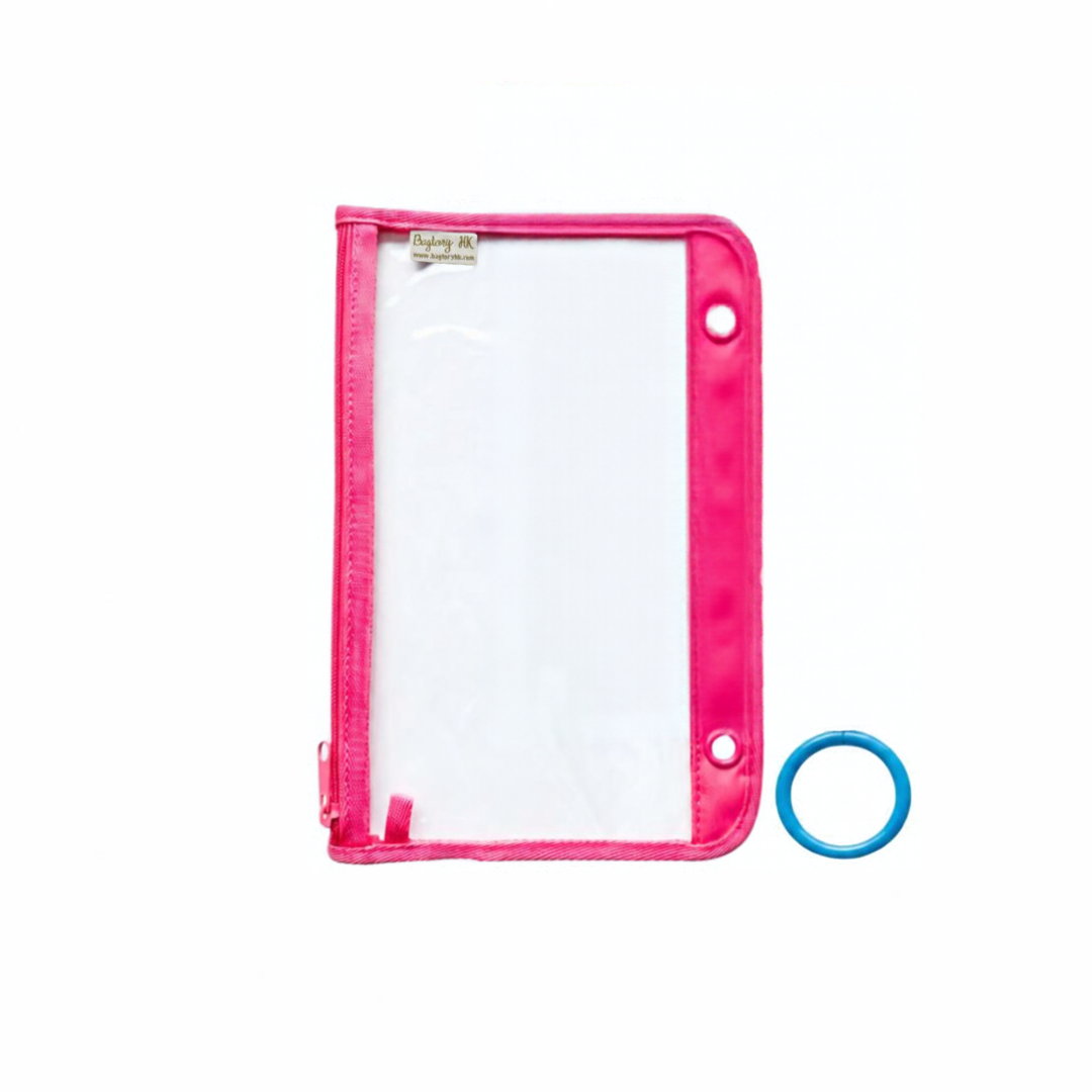 Hello Holder (Clear) Clear Loose-leaf Bag (Rose Red)