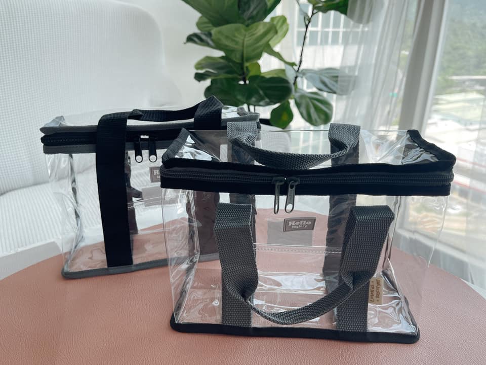 Hello Boxy 7L 午餐袋 小提袋 (黑x灰) - L27 x W13 x H19 cm 1個裝 (反色隨機發貨)