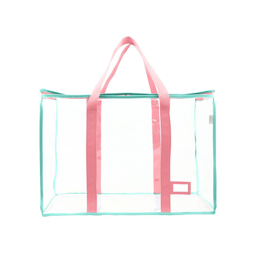 Hello Boxy 48L 手提式 高清儲物袋 (草莓x馬卡龍綠) - L55 x W21.5 x H40 (cm)