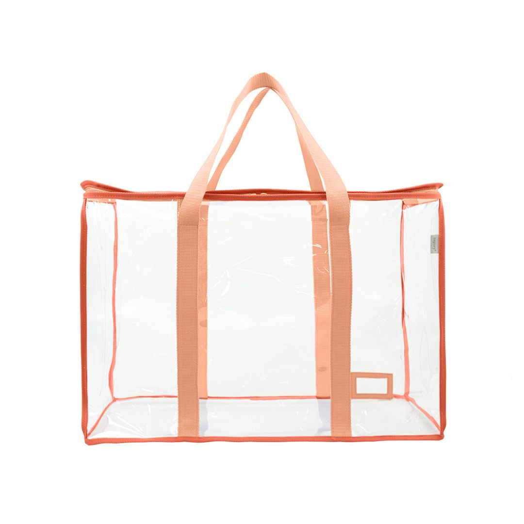 Hello Boxy 48L 手提式 高清儲物袋 (珊瑚粉x珊瑚橙) - L55 x W21.5 x H40 (cm)