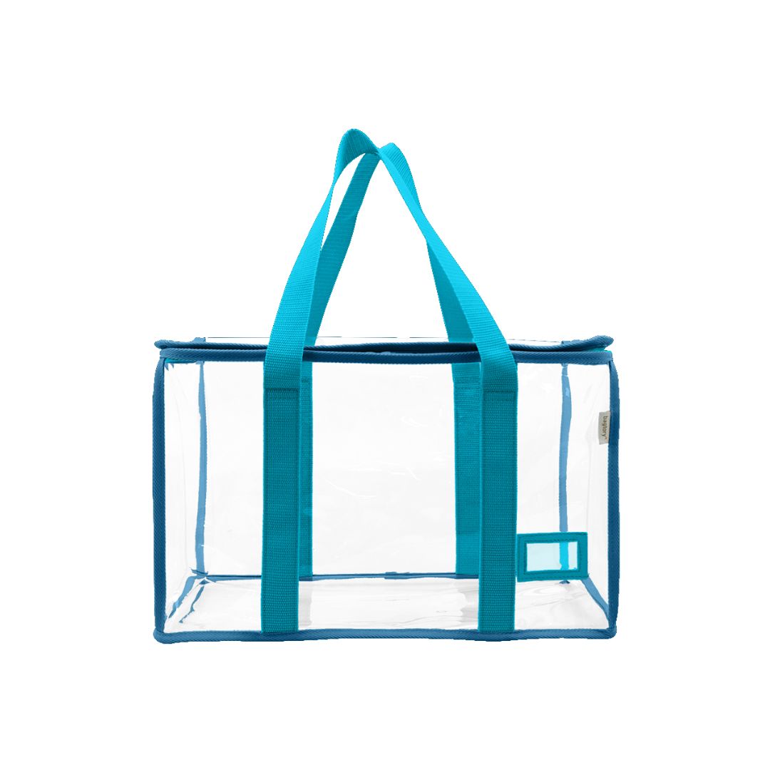 Hello Boxy 23L 手提式 高清儲物袋 (淺藍x深藍) - L41.5 x W21.5 x H26 cm