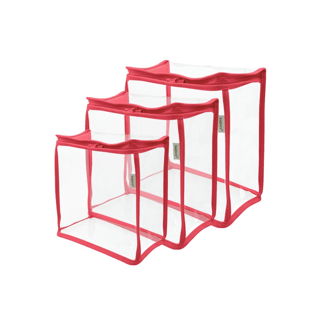 Hello Finn Bundle 混款 3個裝 5L+9L+14L 3個裝 慳位式 高清儲物袋 (玫紅)