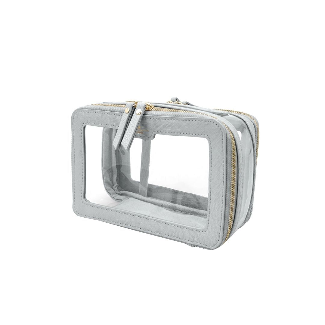 ME Clarity 3L 方形化妝包 M 雙層 (銀灰) - L22 x W10 x H14cm