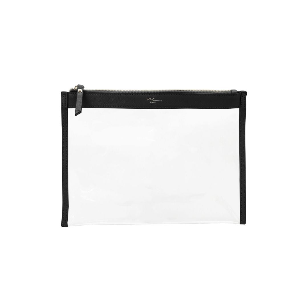 ME Clarity 54cm(長+闊) 扁扁化妝袋 L (亮黑) - L30.5 x W23 cm