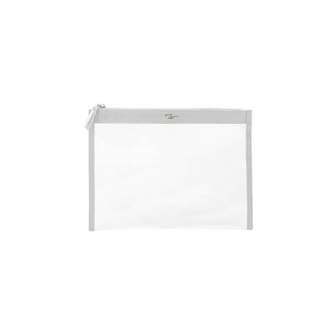 ME Clarity 44cm(長+闊) 扁扁化妝袋 M (珍珠白) - L25.5 x W18.5 cm