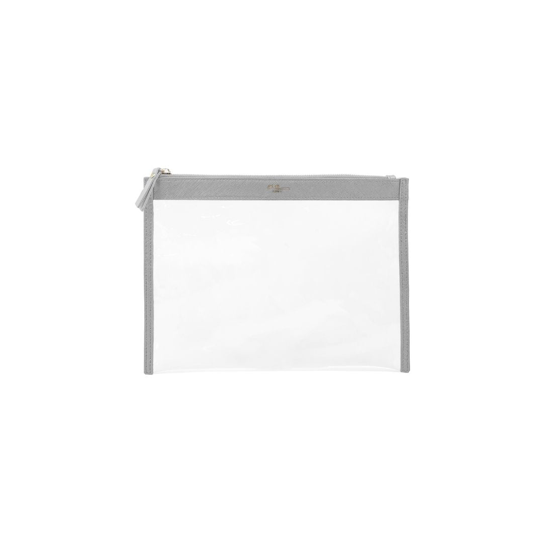 ME Clarity 44cm(長+闊) 扁扁化妝袋 M (銀灰) - L25.5 x W18.5 cm