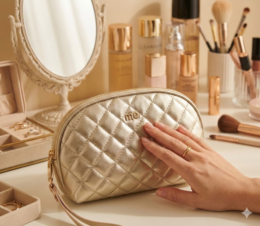 ME Shelly 貝殼化妝包 (香檳金)