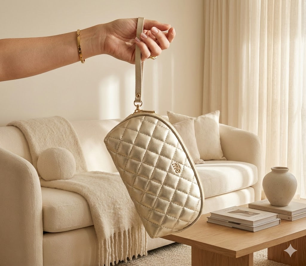 ME Shelly 貝殼化妝包 (香檳金)