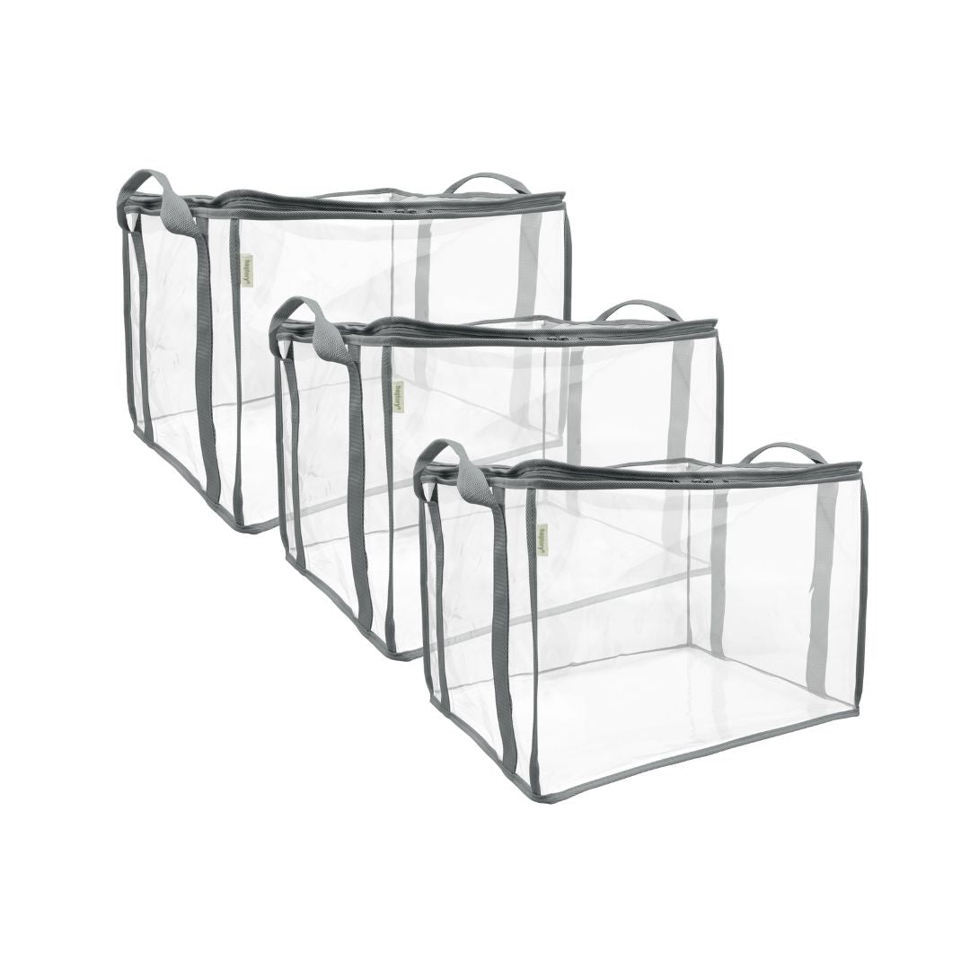 Hello Migo Bundle 30L 3個裝 側挽式 高清儲物袋 (灰色) - L36 x W26 x H32 cm