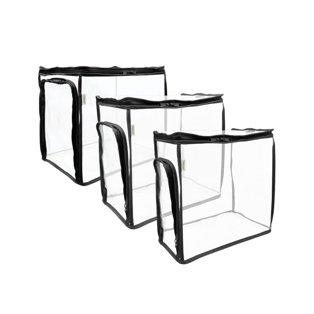 Hello Ace Bundle 混款 3個裝 14L+20L+30L 3個裝 雙口式 高清儲物袋 (黑色)