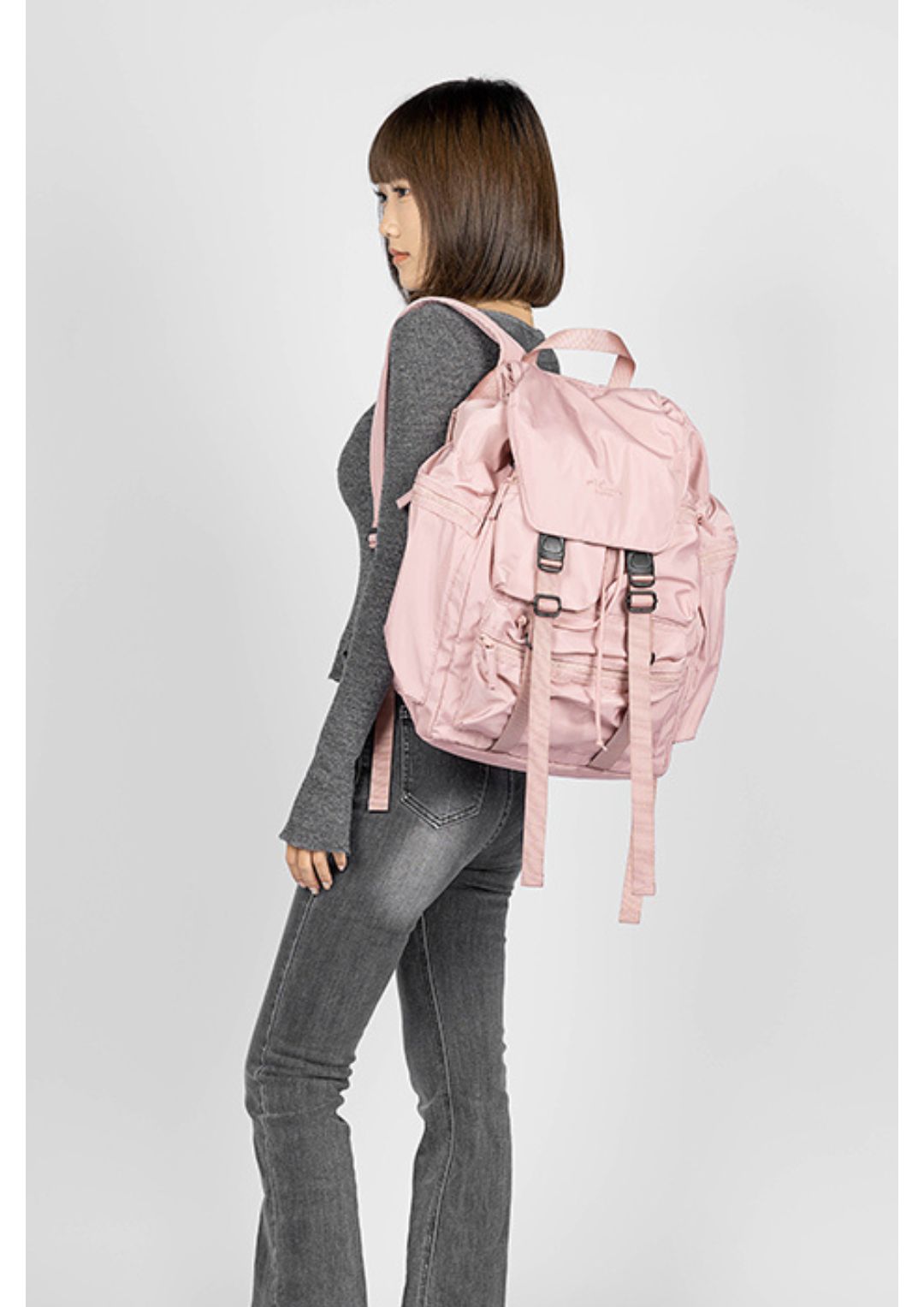 ME Caroline 多袋口旅行背包 乾燥玫瑰