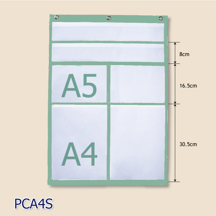 Letter notification hanging bag | A4 large grid pocket chart | PCA4 | Card bill document