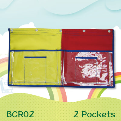 BAGTORY Rainbow Hanging Book Bag (2/4/6/8/12 Grid) | BCR | Sort textbooks, homework, worksheets in different grid. Teach and train children to arrange & pack different school day’s textbook by himself