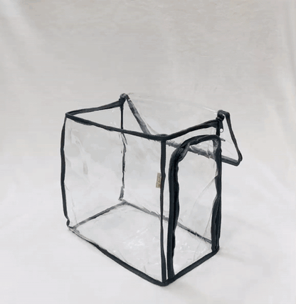Easy-to-take and place, double opening (14L 20L 30L) | Transparent & Clear HD PVC storage bag | Clothing | Wardrobe storage | D series